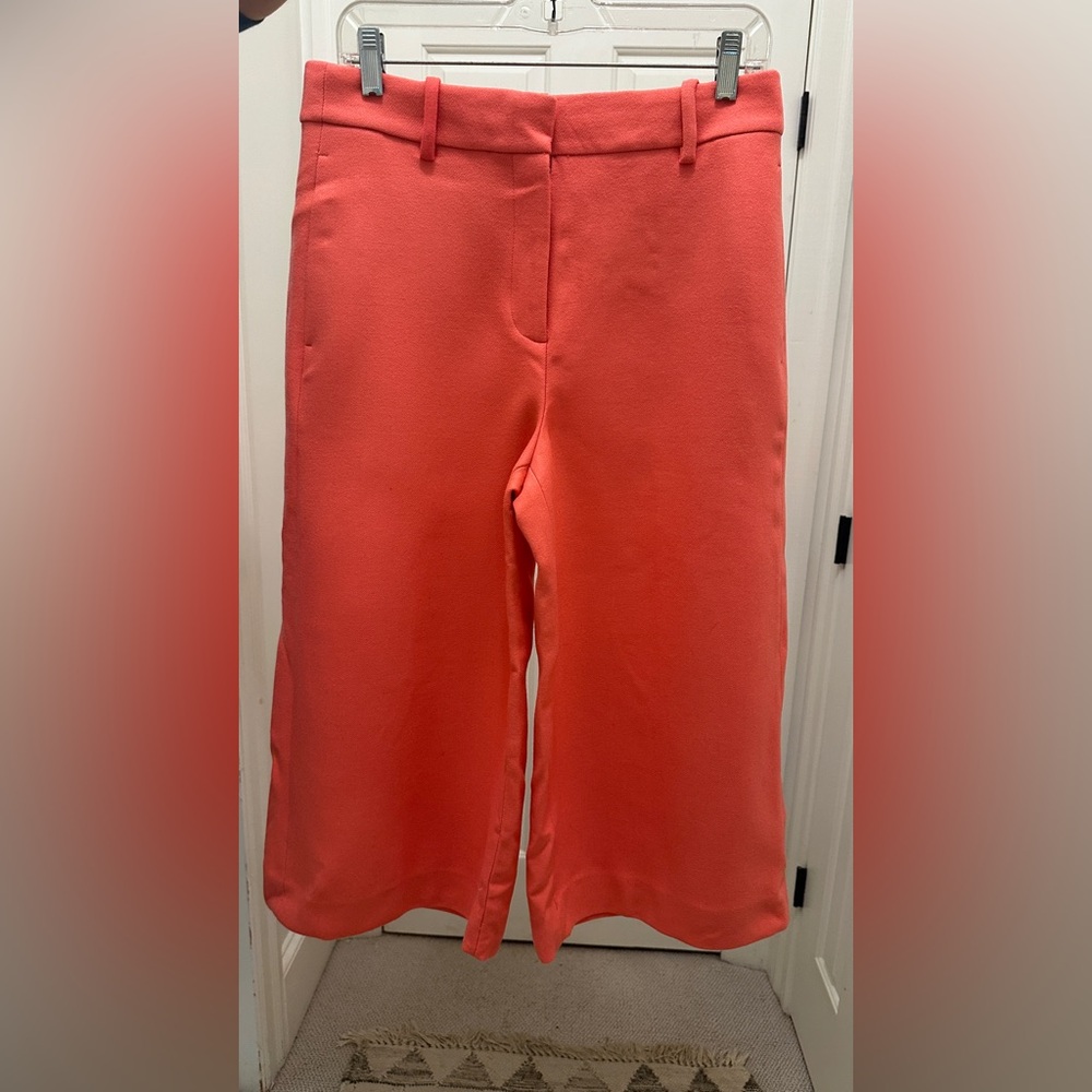 J. Crew Coral Wool Culottes, sz 8